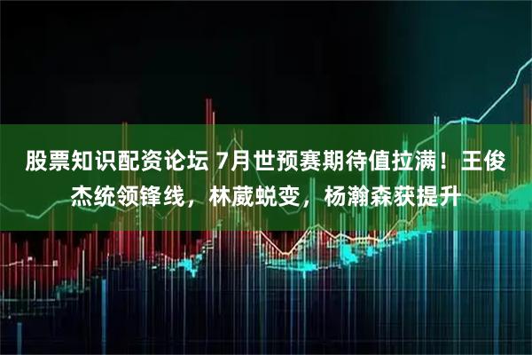 股票知识配资论坛 7月世预赛期待值拉满！王俊杰统领锋线，林葳蜕变，杨瀚森获提升